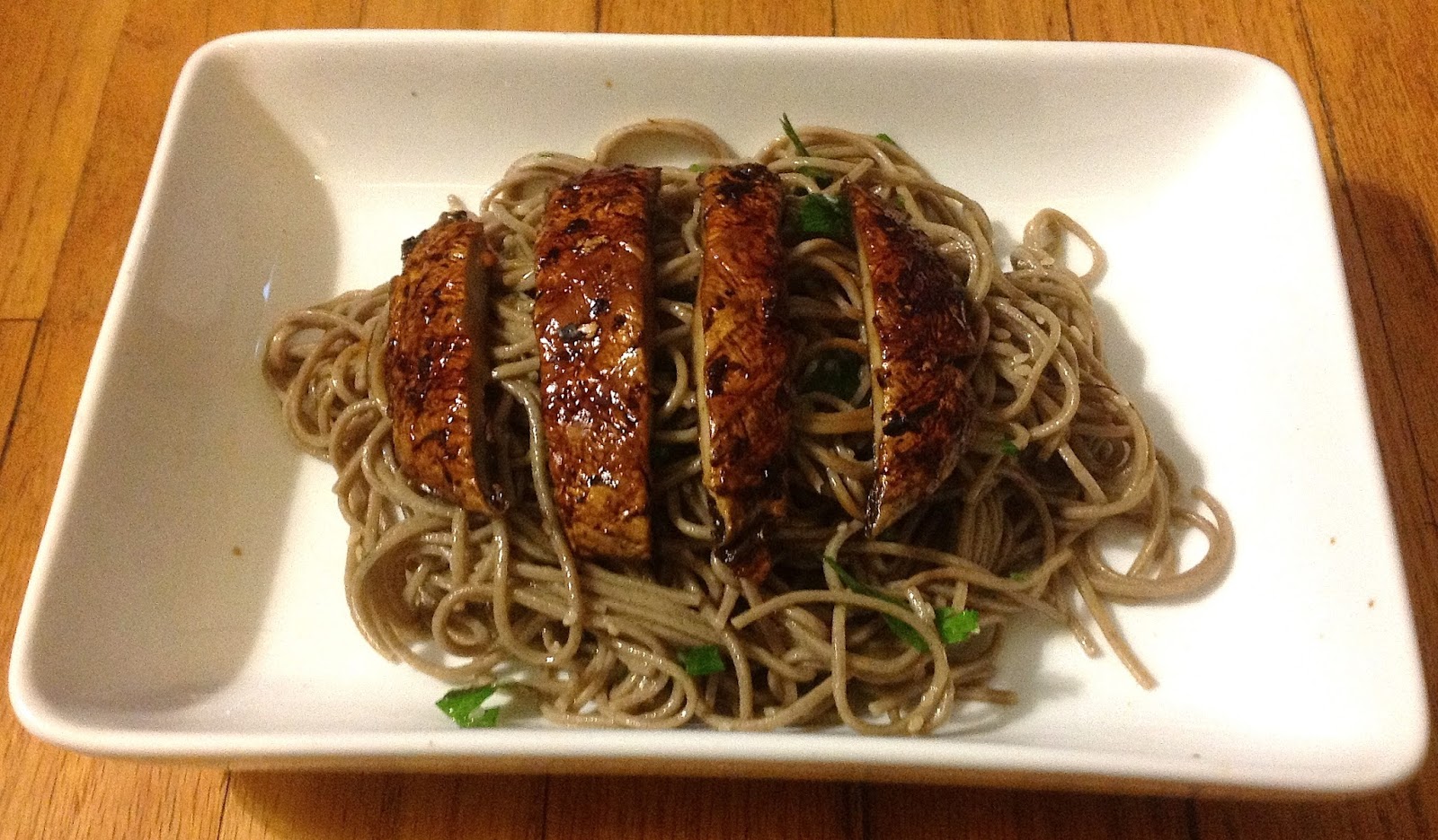 Sarah's Plantry Raid Faux Japanese Style Steak.....OrangeGinger Teriyaki Mushroom "Steaks