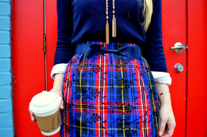 preppy plaid skirt