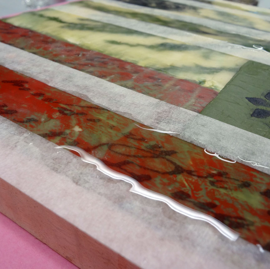 Resin Crafts Envirotex Lite Resin over Encaustic Collage Part One