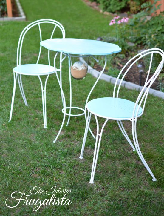 DIY Bistro Set {From Candle Holder to Table} The Interior Frugalista