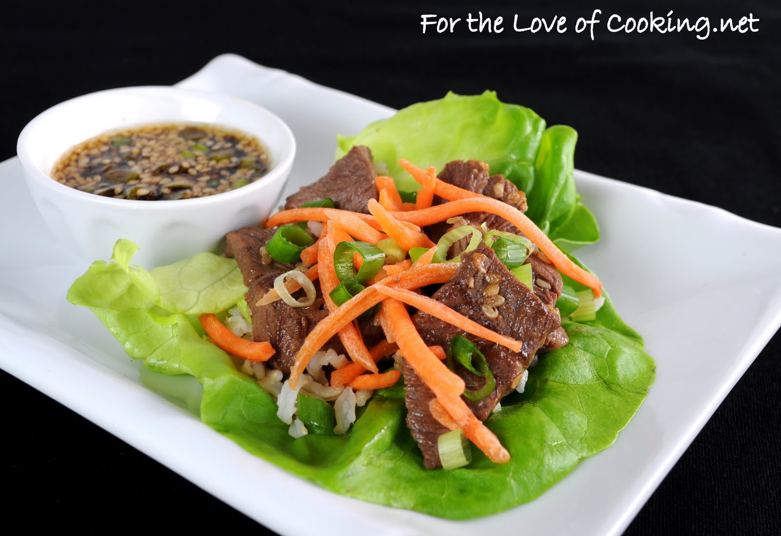 Sesame Beef Lettuce Wraps For the Love of Cooking