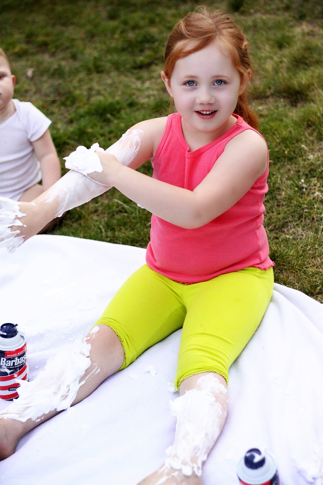 A Peakin To Our Lives a shaving cream party!