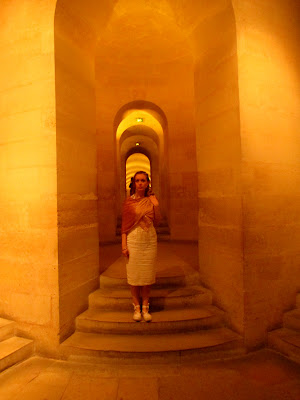 Pantheon Paris grecian white dress gold crypt