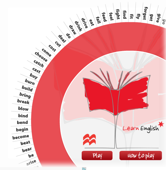 Irregular Verb Wheel Game