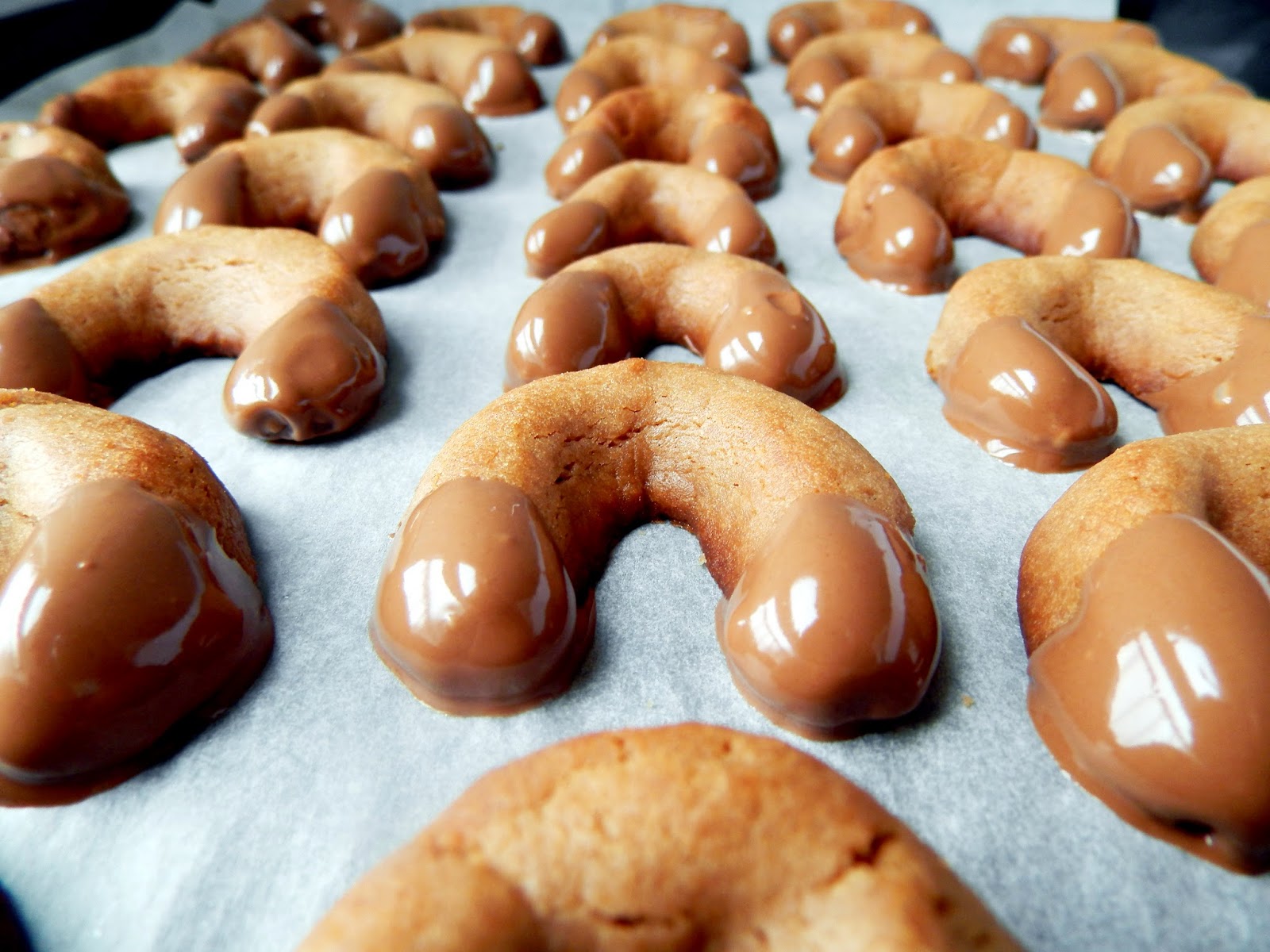 Nougatkipferl croissants de lune au praliné