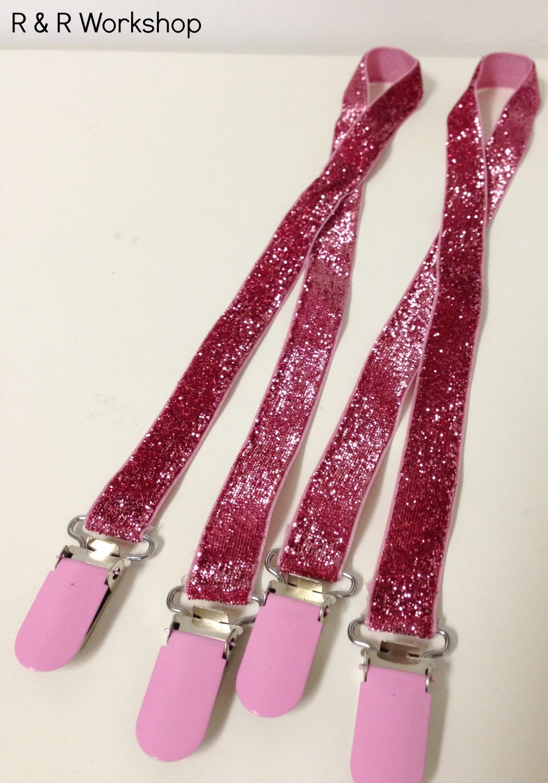 R & R DIY Glitter Ribbon Suspenders