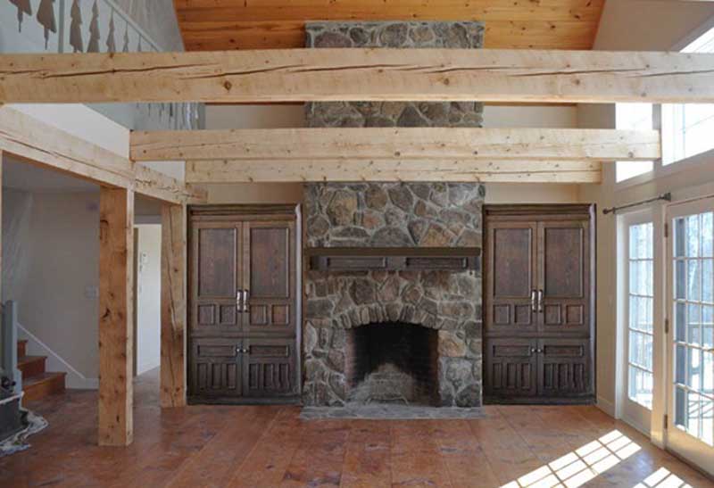 Cabinets Around Fireplace