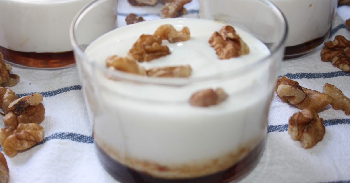 Cocinateca YOGUR CASERO DE QUESO QUARK CON MIEL Y NUECES