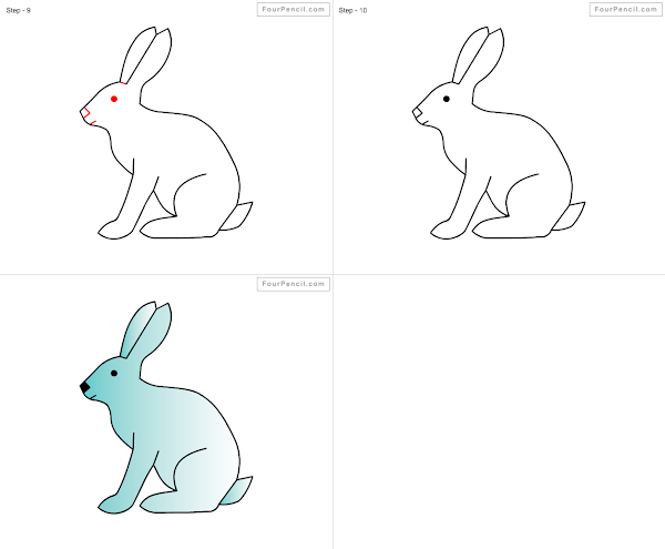 How to draw Rabbit easy steps - slide 4