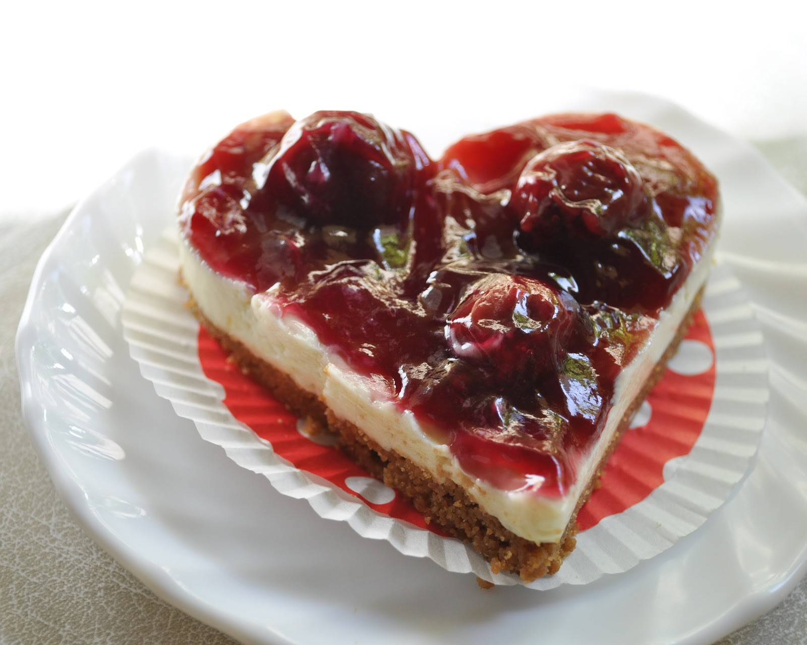 Baking & Cooking for the Desperate Kitchen Goddess Valentine's Day Cherry Cheesecake Hearts