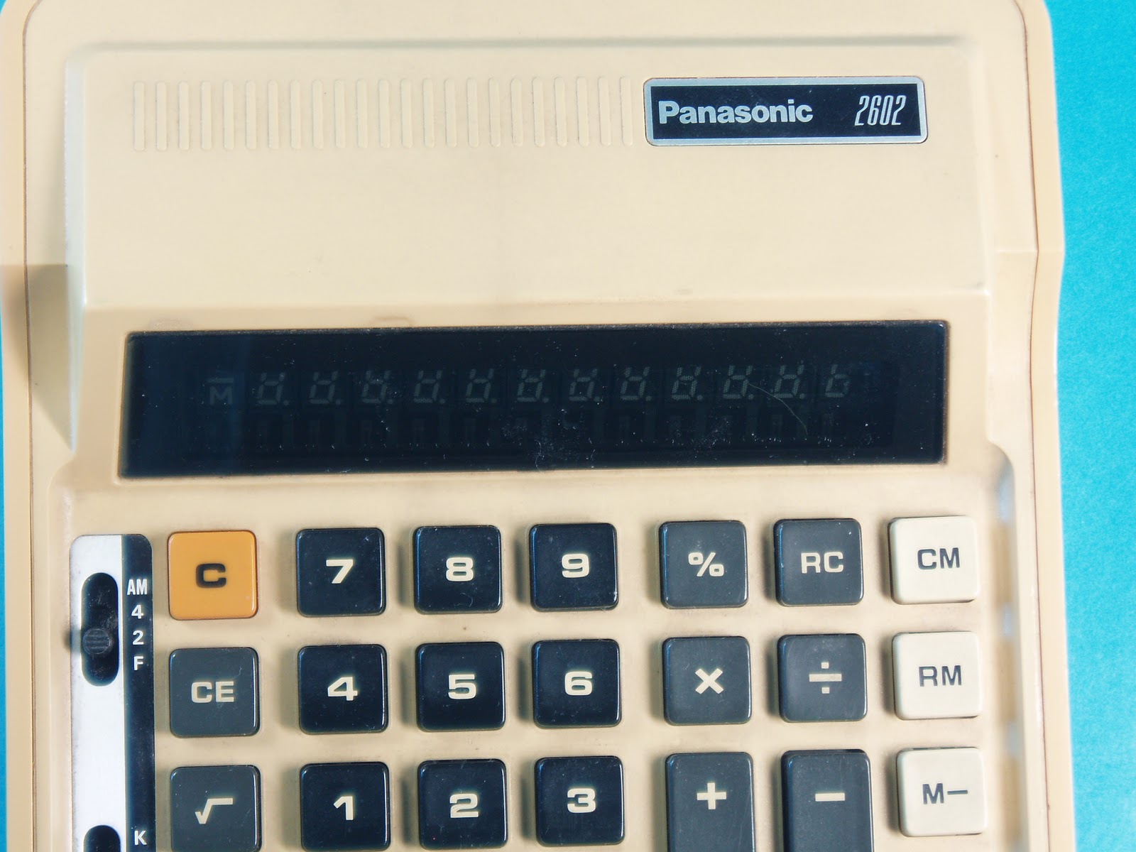 Vintage Calculator Museum Panasonic 2602 12 Digit Green VFD Calculator With TI TMS1273N2l