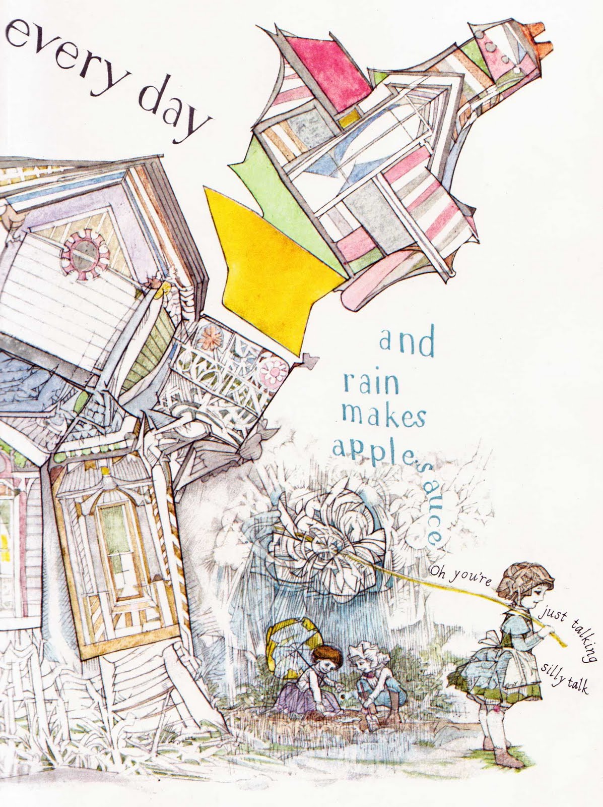 Vintage Kids Books My Kid Loves Rain Makes Applesauce