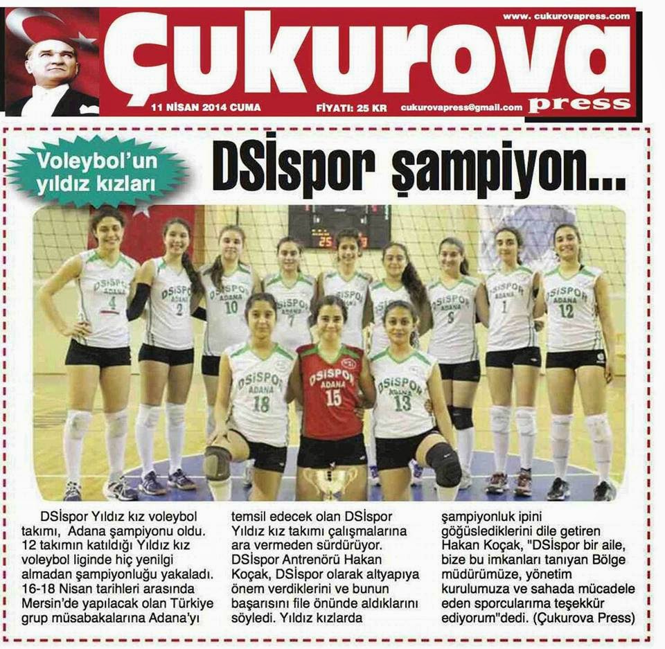 Yıldız Kız Voleybol Takımı Adana Şampiyonu