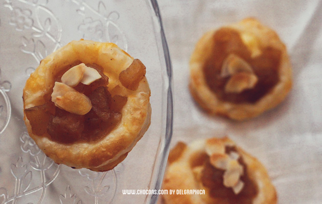 Tartaletas de crema pastelera y manzana - Mini apple pies