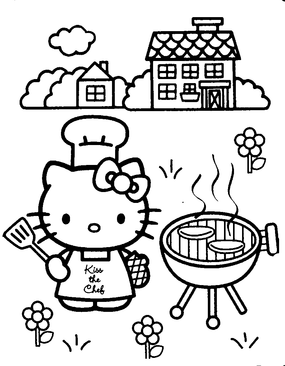 Pintar é divertido - Desenhos para colorir: Hello Kitty