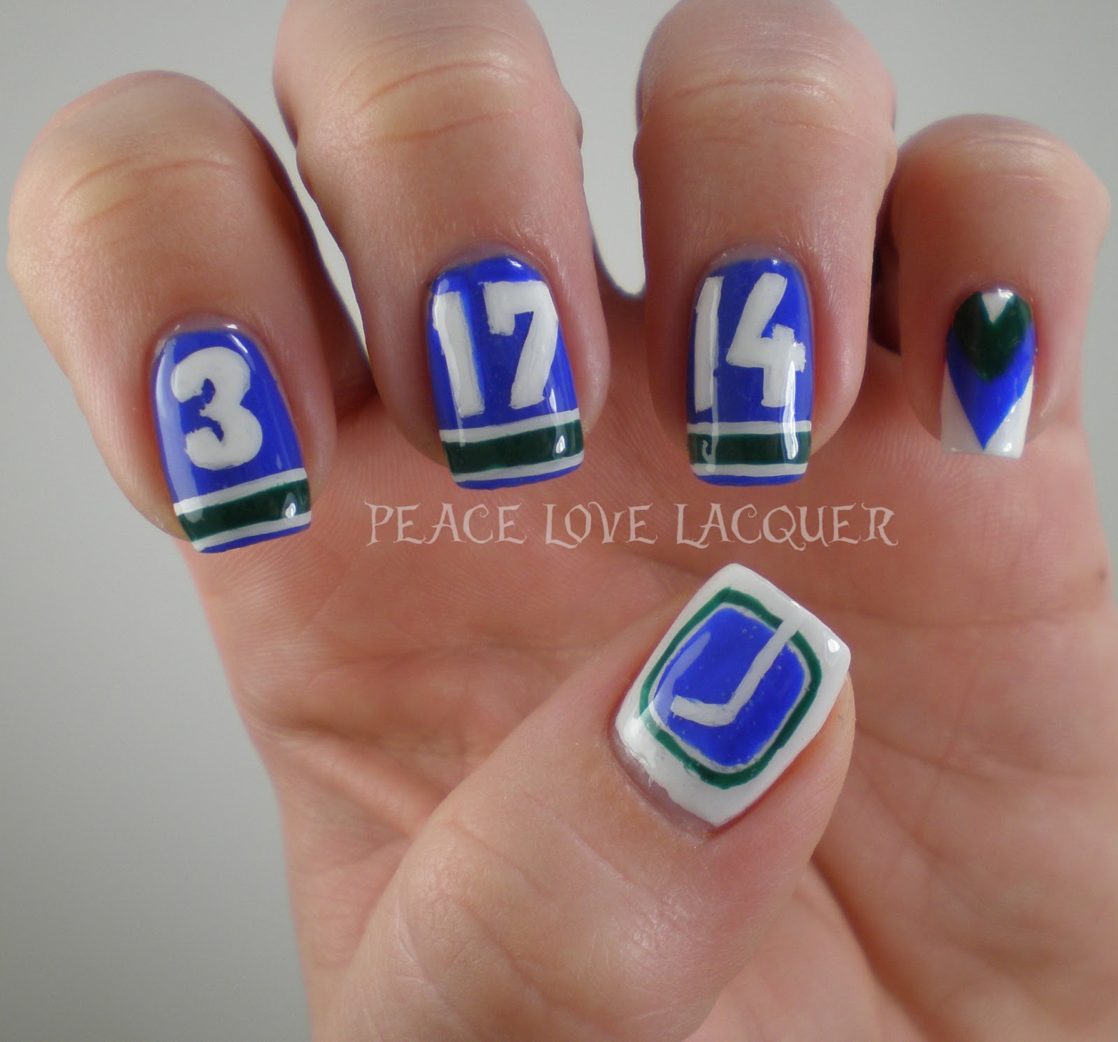 Peace Love Lacquer Vancouver Canucks Nail Art For My Anniversary