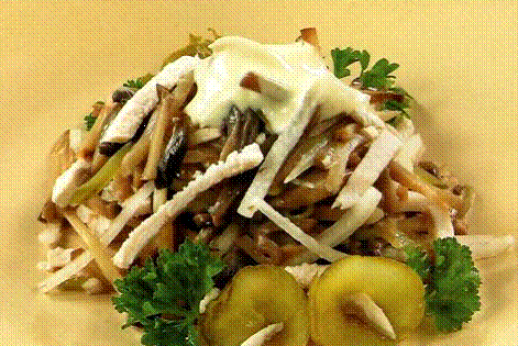 Салат с сельдереем и курицей грибами рецепты Салат с сельдереем и курицей грибами рецепты