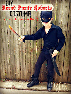 DIY Dread Pirate Roberts Costume for all you Princess Bride fans out there! From Hi! It's Jilly. #halloween #costume #theprincessbride