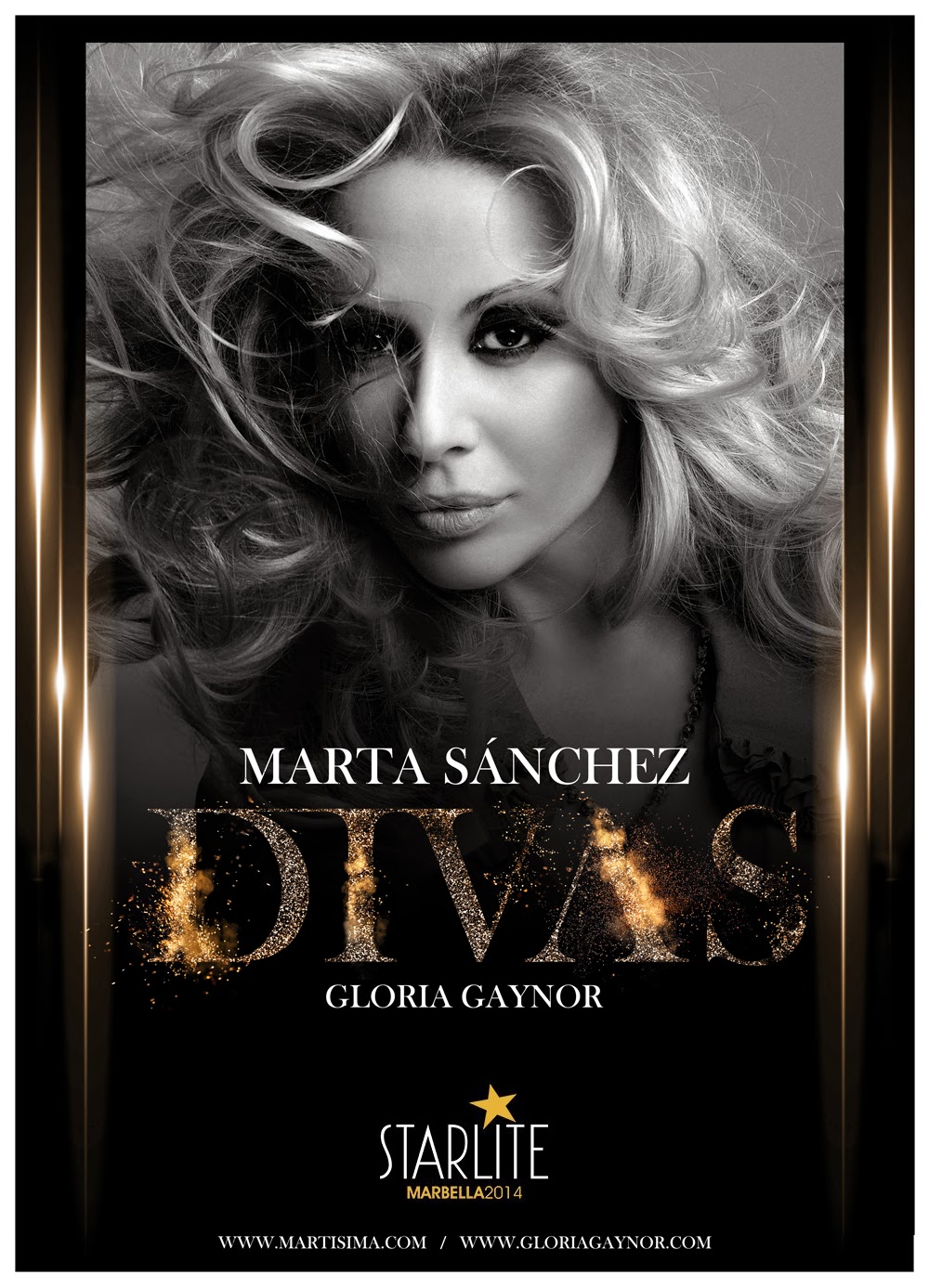 Cartel y promocion oficial "DIVAS" Concierto Marta Sanchez y Gloria Gaynor 6 martasanchezconcierto2014gloriagaynor
