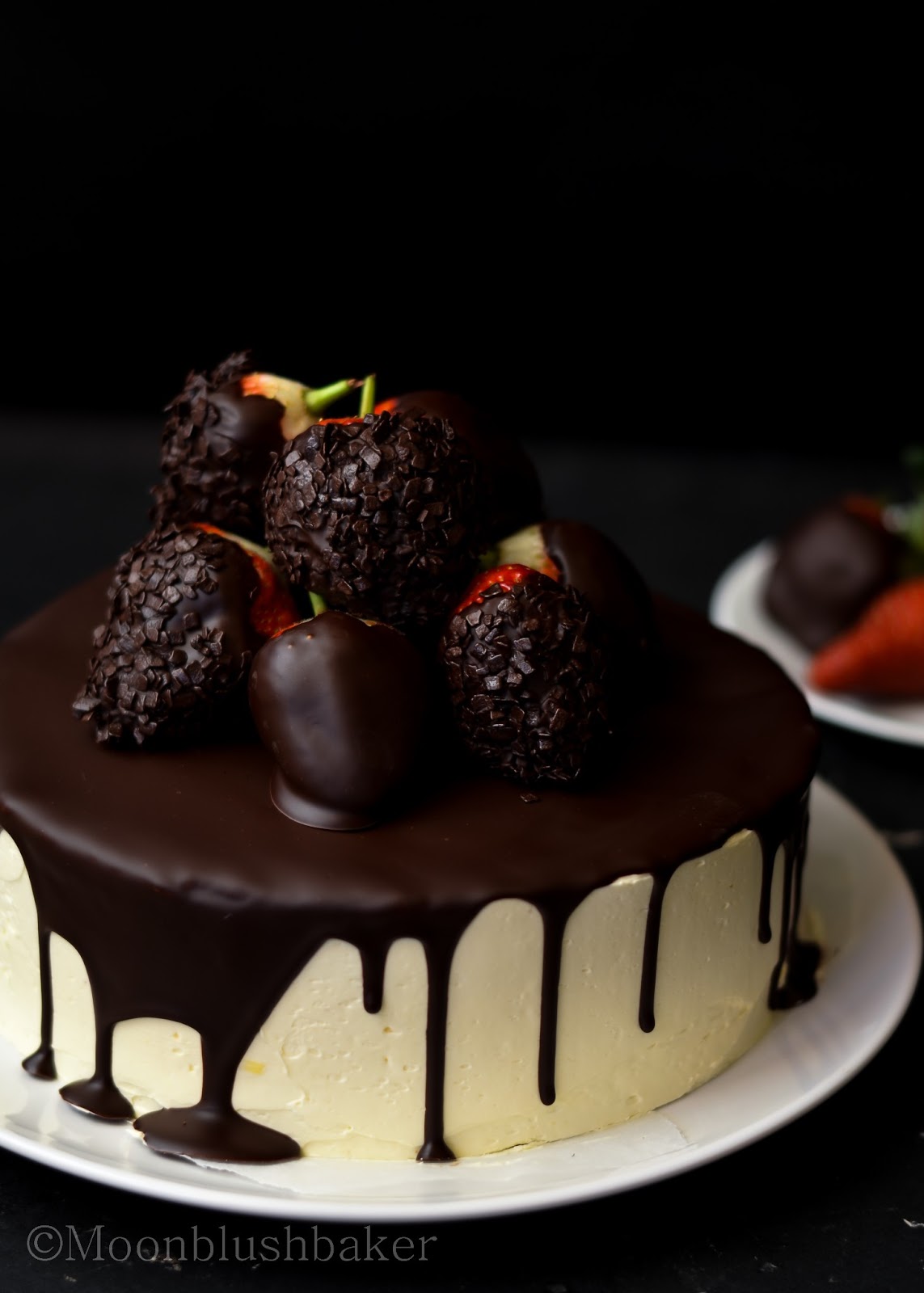 Dear mum... // Chocolate dipped strawberry cake The moonblush Baker
