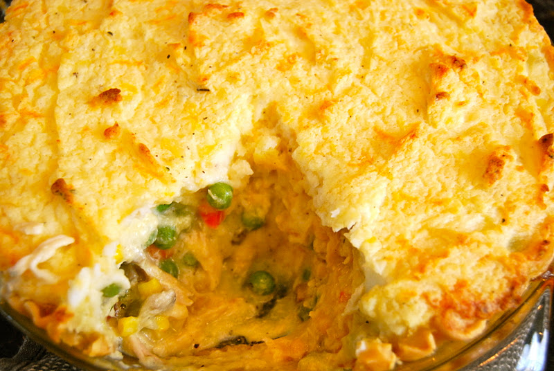 Chicken Pot Pie with Mashed Potato Top