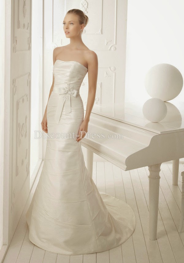 Taffeta Mermaid Strapless Natural Waist Sleeveless Floor Length Wedding Gown