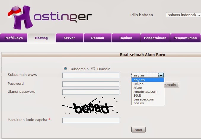 Cara Menggunakan Hosting Gratis Idhostinger Dan Membuat Subdomain