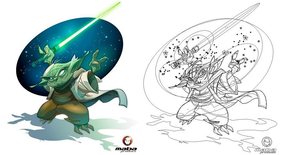maba-product: Fan art "Yoda" full vecto