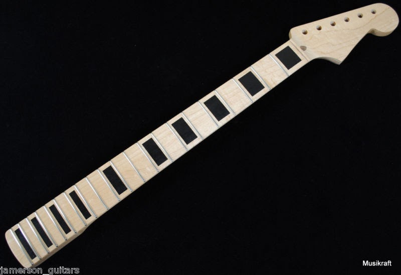 Black Block Inlay Strat Neck Stratocaster Guitar Culture Stratoblogster