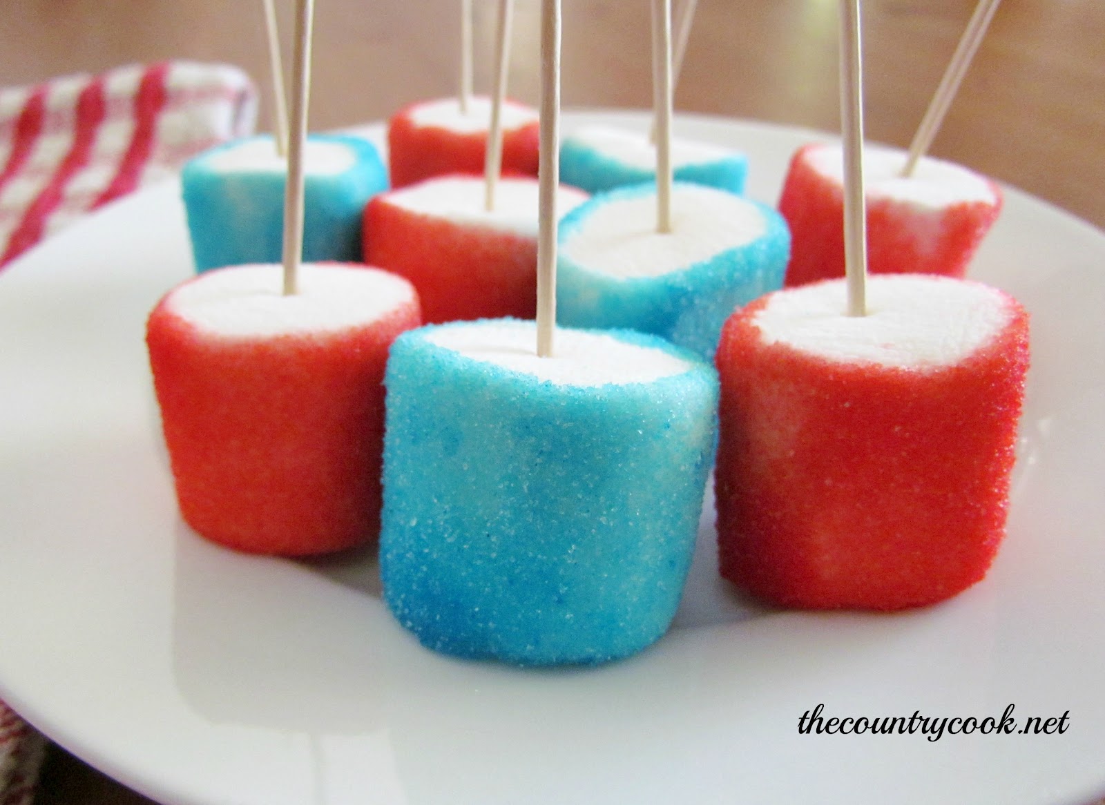 Patriotic JellO Marshmallows The Country Cook