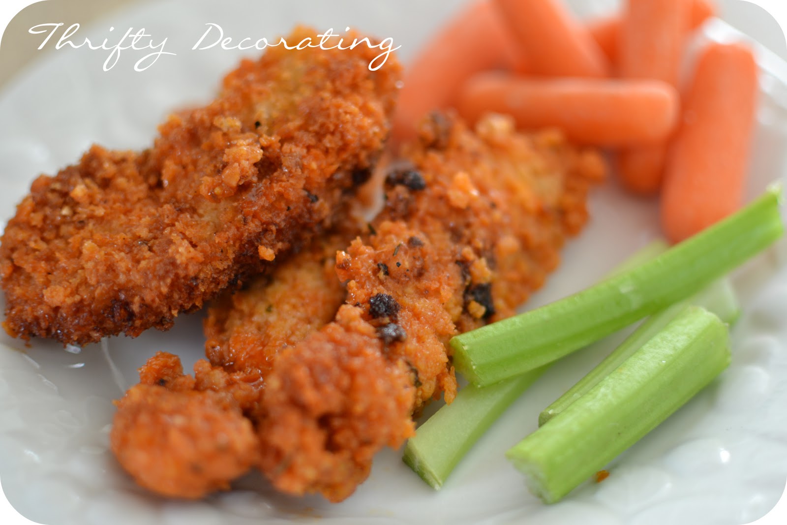 Thrifty Decorating DIY Buffalo Chicken Strips....