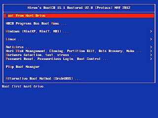 Hirens Boot DVD 15.1 Restored Edition V 2.0 (PROTUES) Free Download