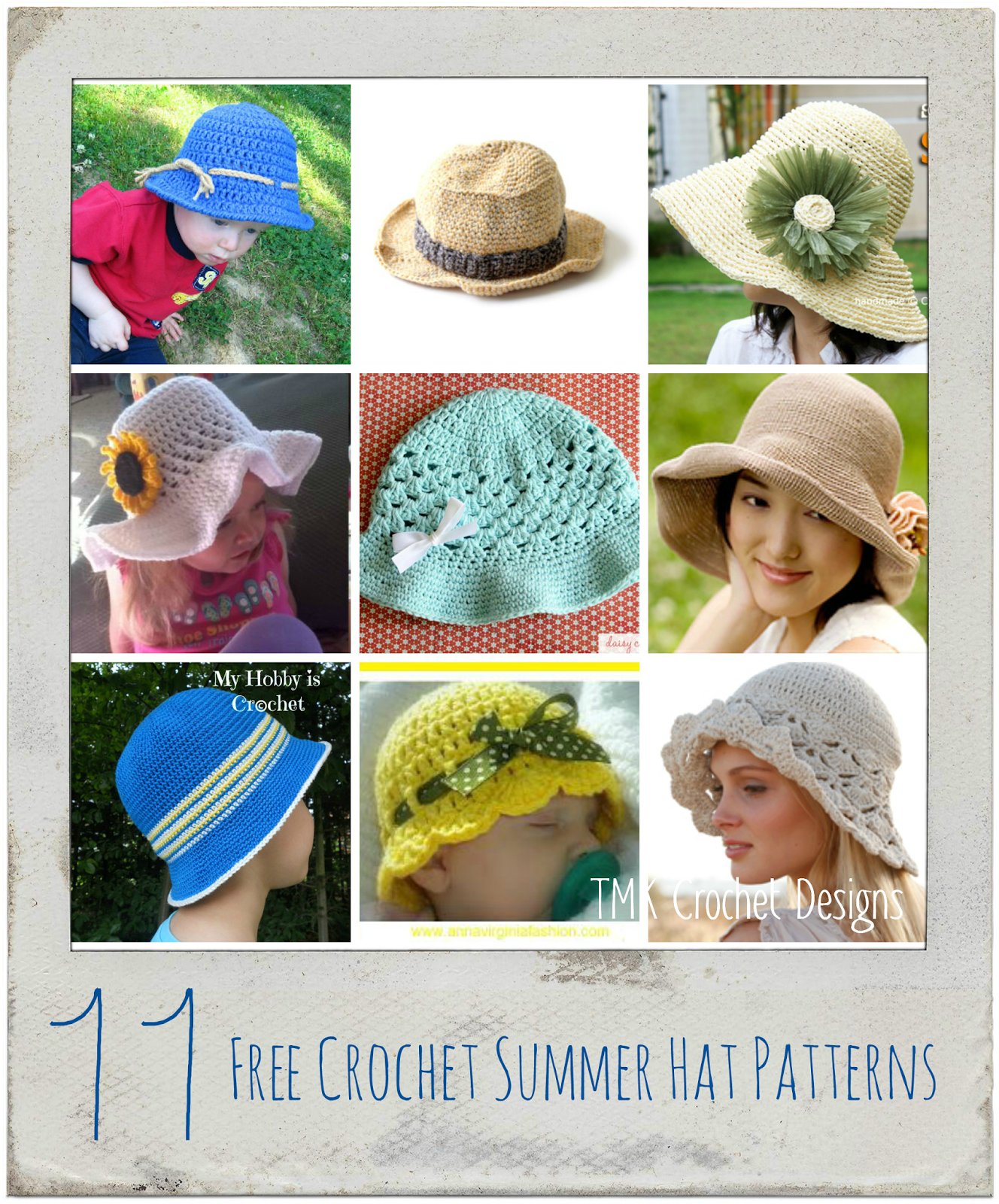 Crafty Narwhal Free Crochet Pattern RoundUp Summer Hats