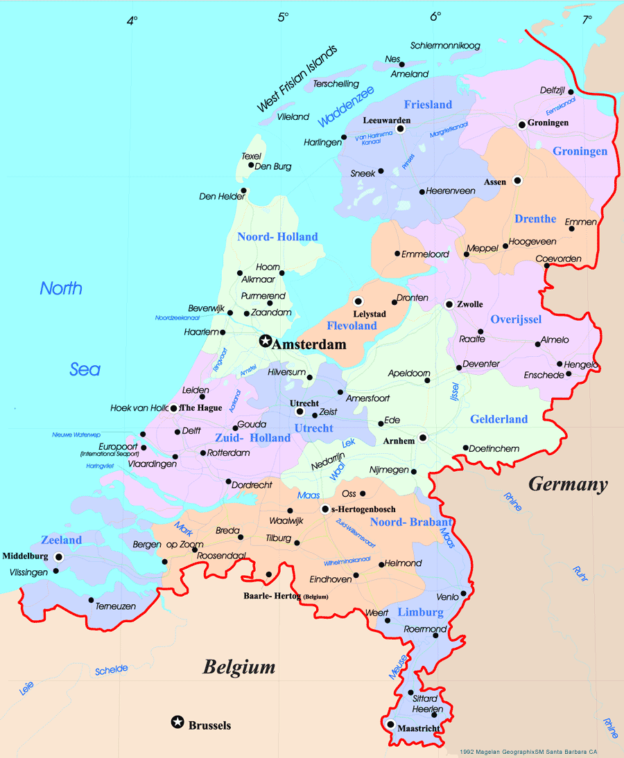 Mapa Mundi: Mapa da Holanda