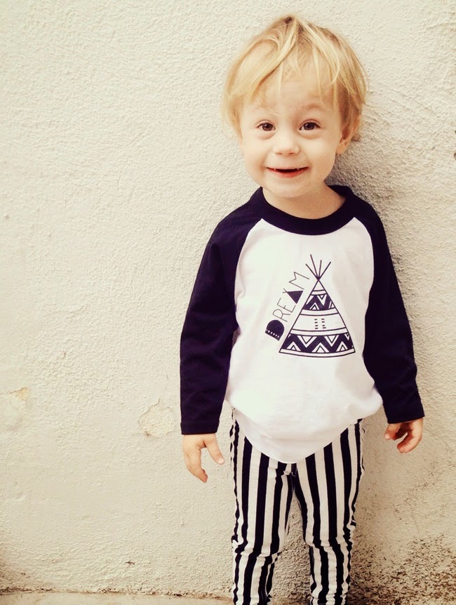 Sugarplum Lane Cool vertically striped pants and tepee tee by Sugarplum Lane - Baby fashion collection