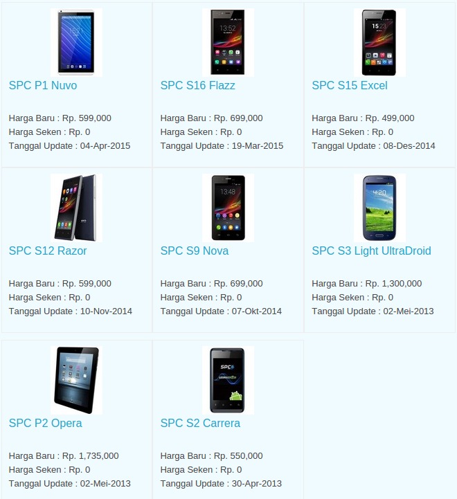 Daftar Harga Hp SPC Januari 2016 Daftar Harga Hp SPC Januari 2016