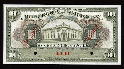 World paper money Paraguay Currency 100 Pesos
