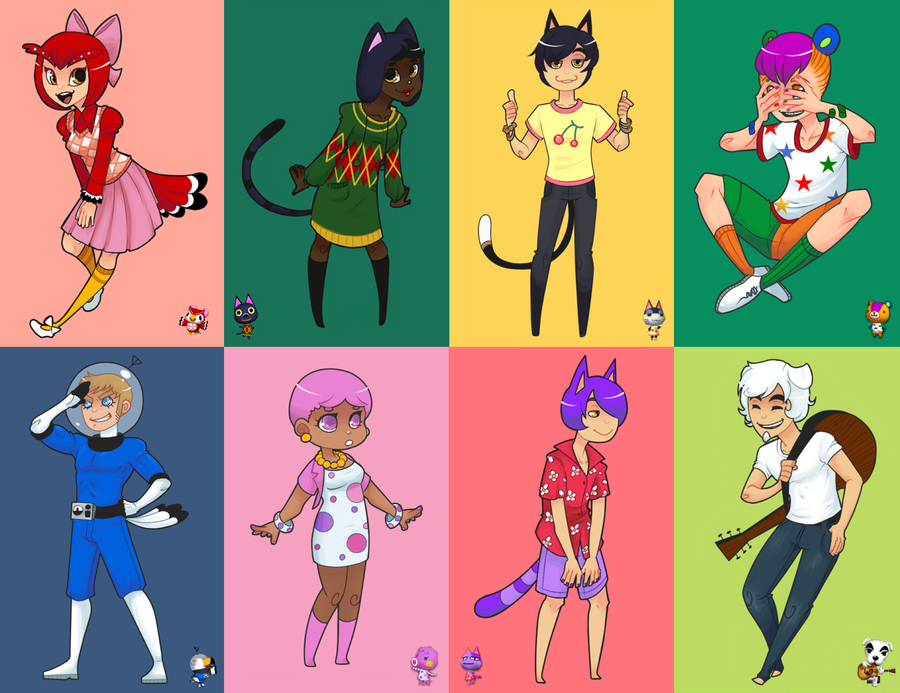 Abajo aparecen respectivos My Animal Crossing New Leaf blog: Dibujos de personajes