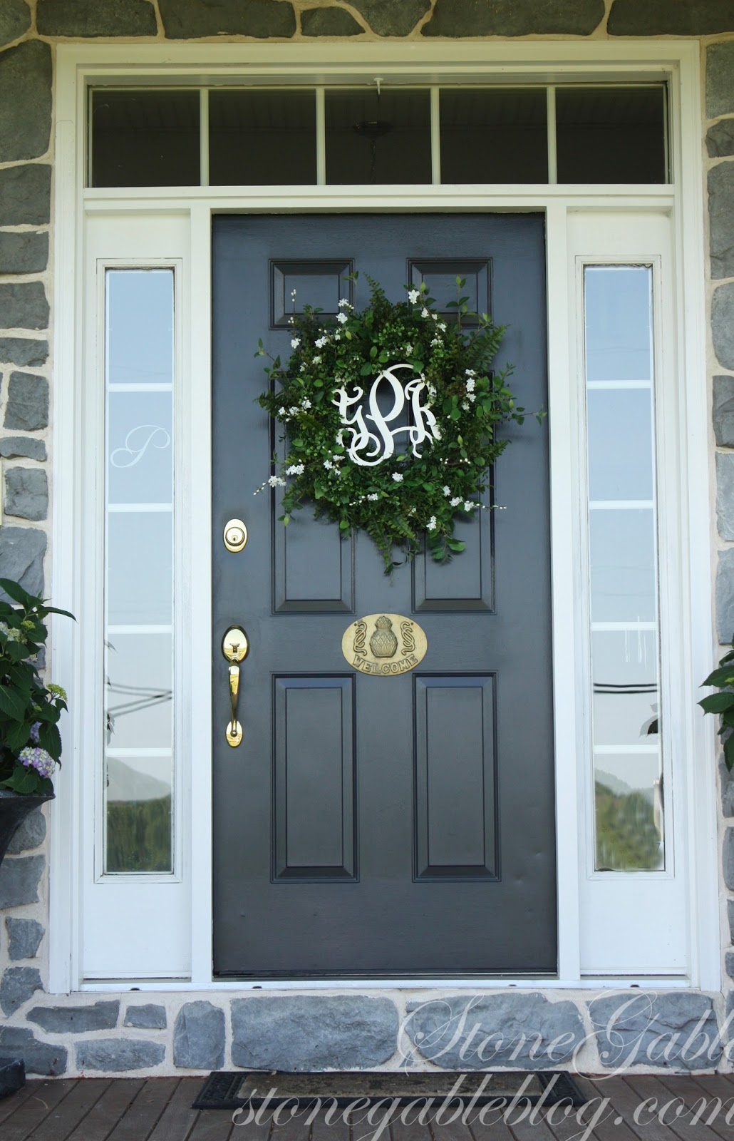 FRONT DOOR WREATH SUMMER 2013 StoneGable