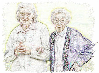 two elderly sisters - the tickling ghosts