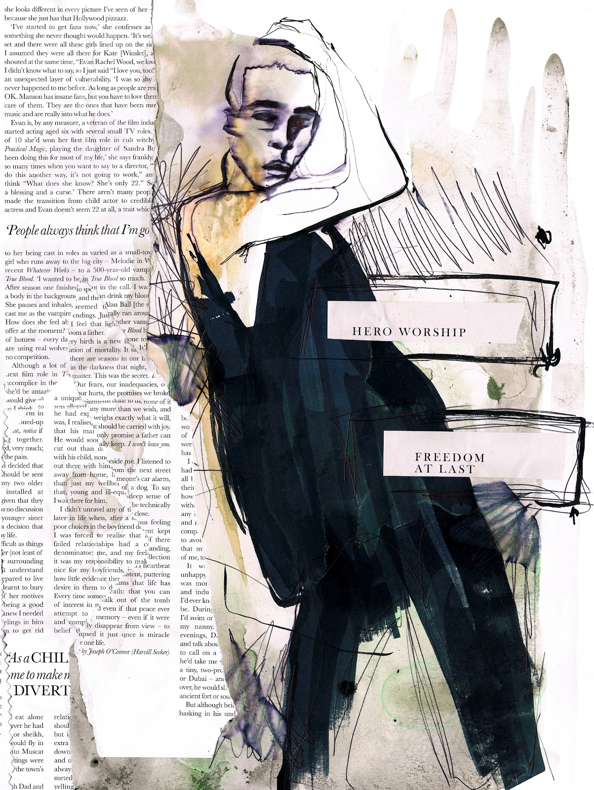 Ilustracije - Page 2 Brandon+Ligons+Illustration+by+Florian+Wowretzko+Watercolor,+Ink,+Paper,+Copic,+Blender,+Salt+(2)