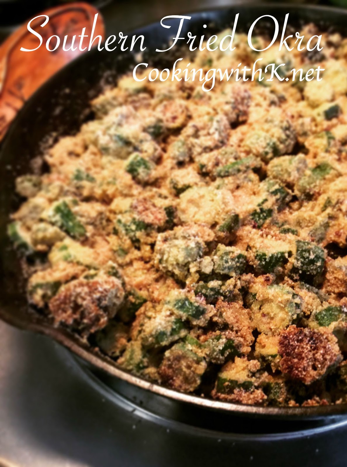 Cooking with K Southern Fried Okra, {Granny's Recipe}