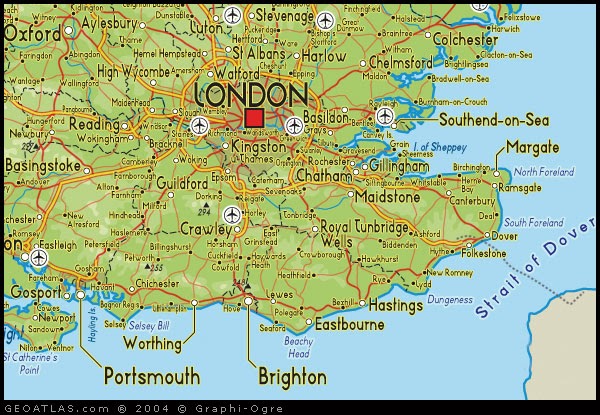 South East England Regions Map | United Kingdom Map ...