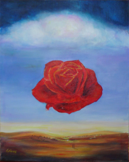 Salvador dali butterfly rose image