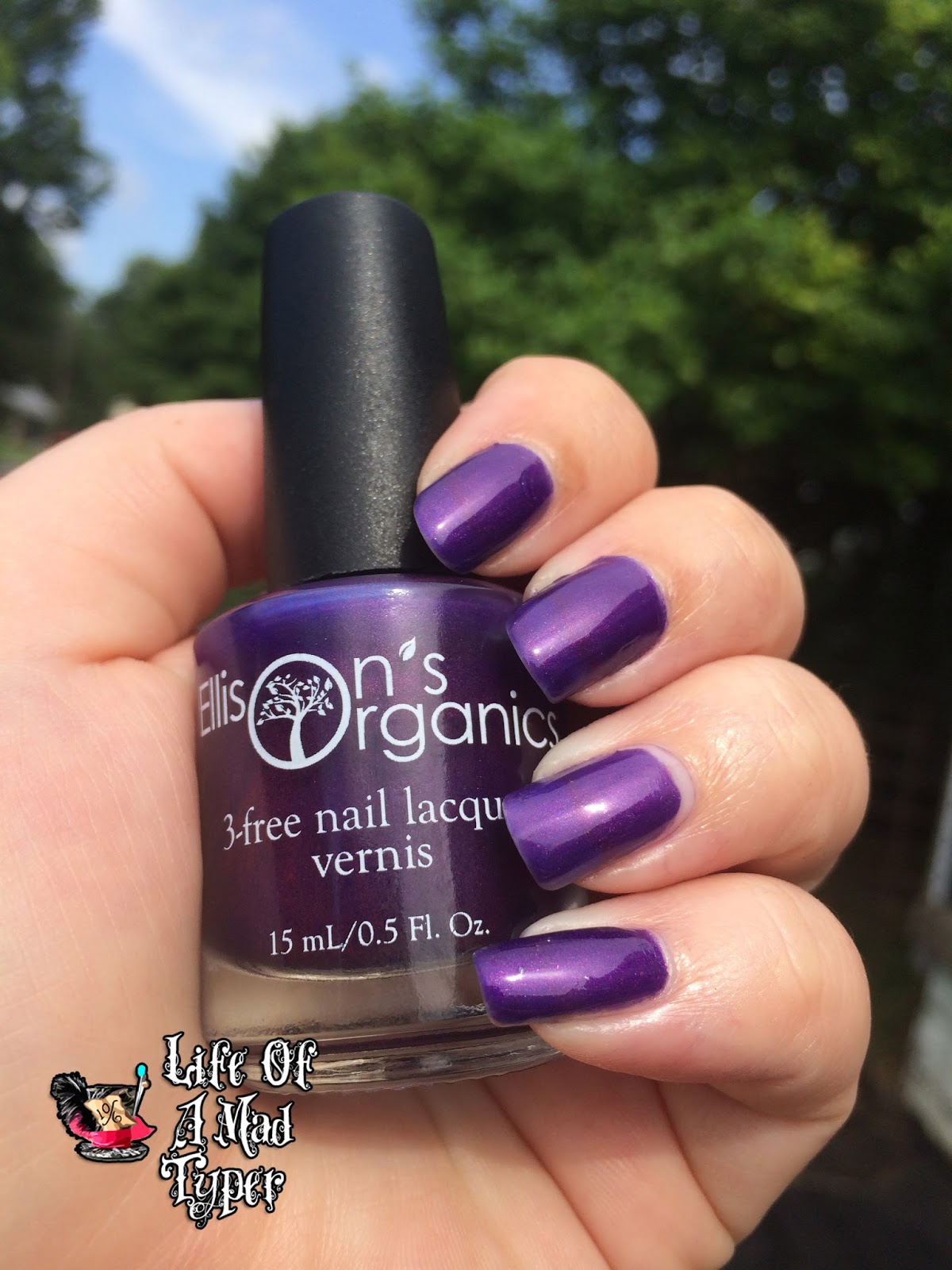 Ellisons Organics Nail polish swatch and review