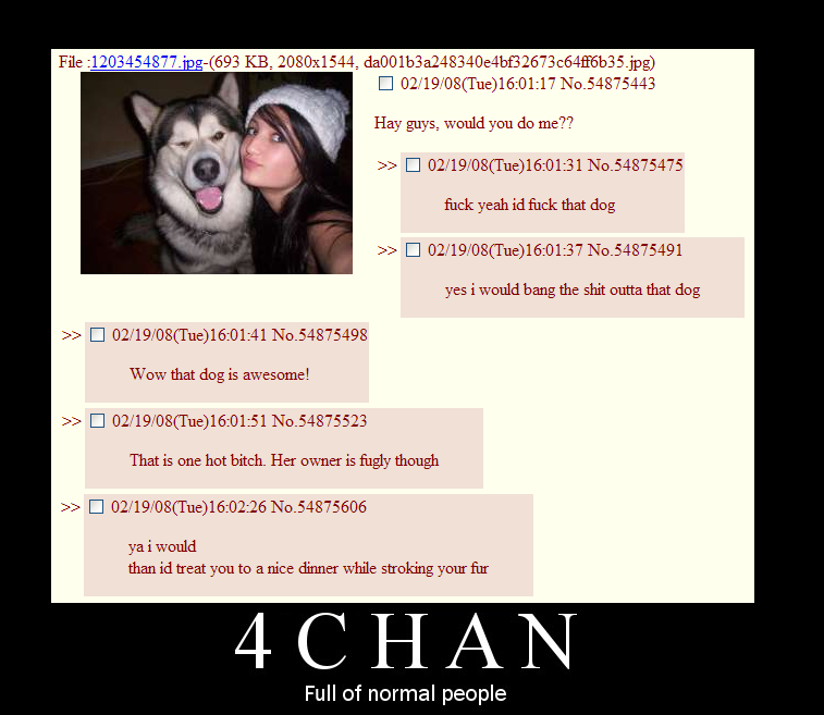 4chan vs. Reddit 4chan+normal+girl+dog+demotivator