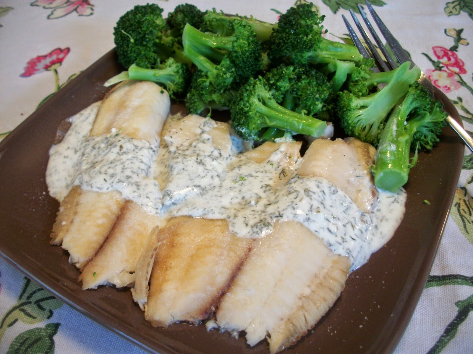 Cook with Sara Tilapia with Creamy Lemon Dill Sauce