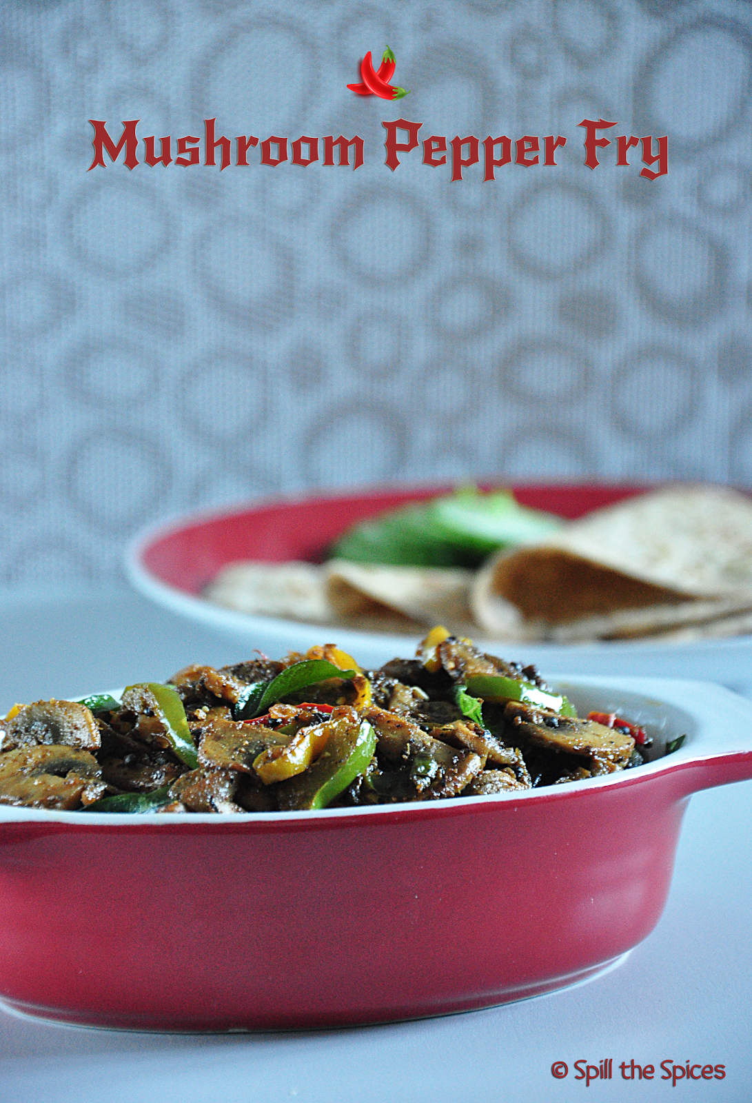 Mushroom Pepper Fry Kalan Milagu Varuval Spill the Spices