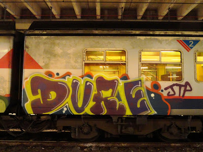 graffiti art on train