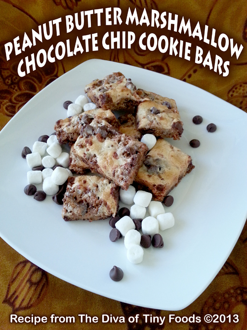 The DIVA of TINY FOODS PEANUT BUTTER MARSHMALLOW CHOCOLATE CHIP COOKIE